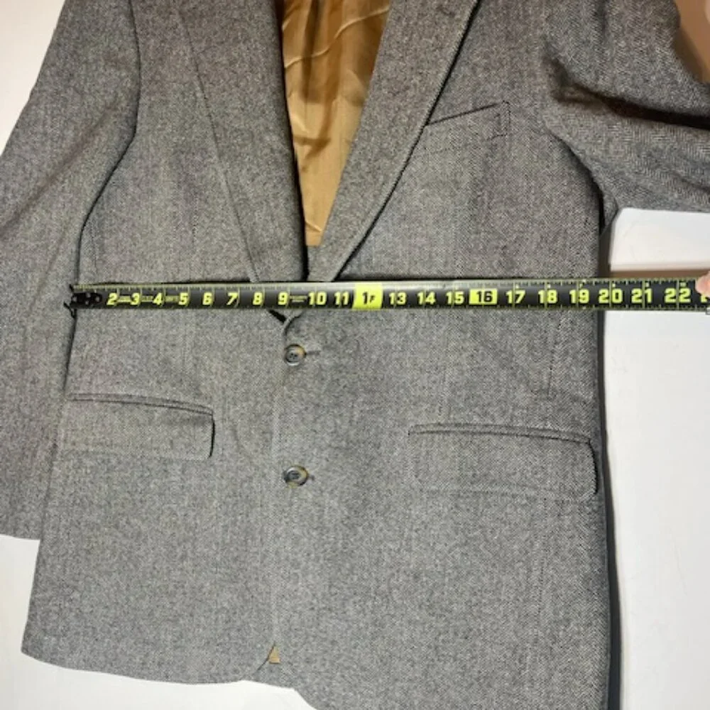Bill Blass Men's 100% Pure Wool Vintage Tweed Blazer Sports Coat Sz 41L